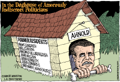 SCHWARZENEGGER IN THE DOGHOUSE by Monte Wolverton