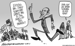 OBAMAS ARAB SPRING  by Mike Keefe