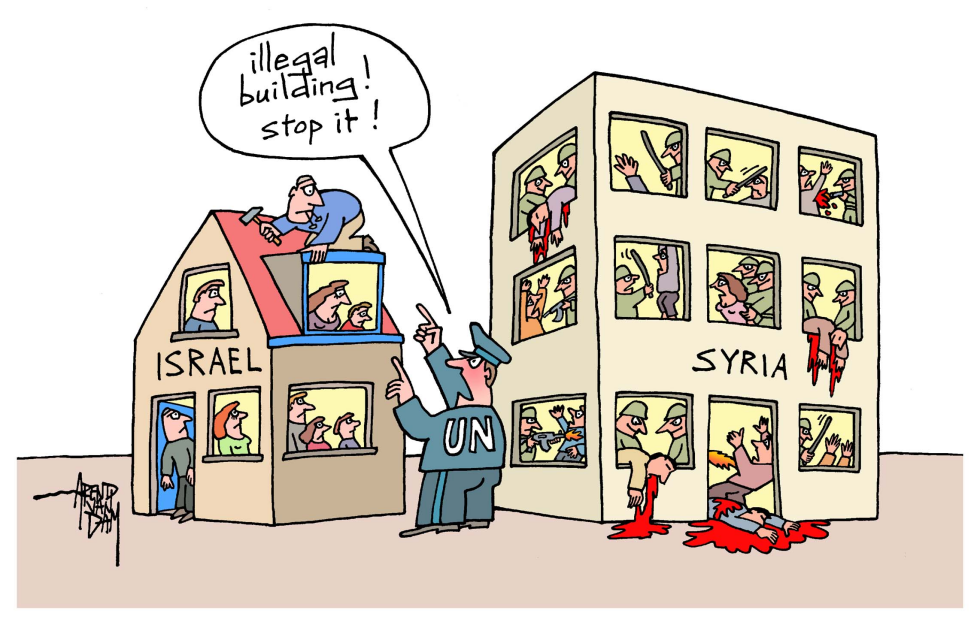 Israel building, Assad killing