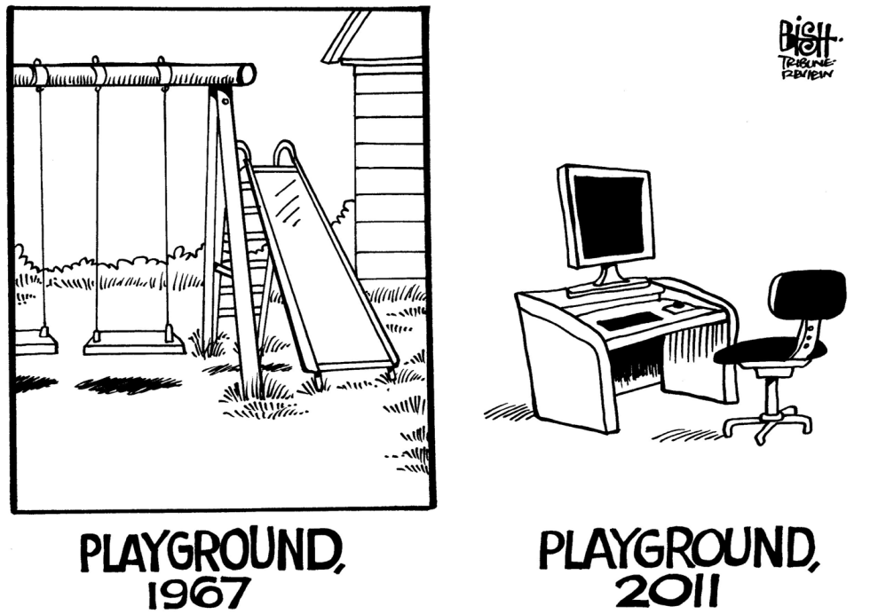 PLAYGROUNDS THEN AND NOW, B/W