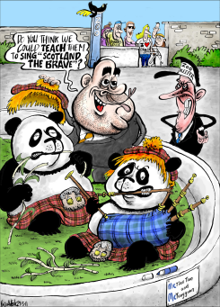 SHAMELESS SCOTTISH LEADER PROMOTES SCOTLAND by Brian Adcock
