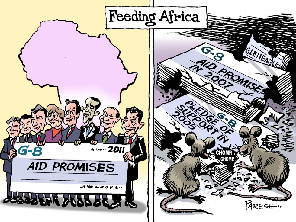 G-8 Aid promises COLOR