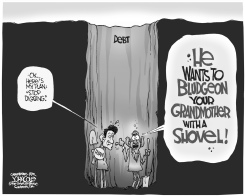 STOP DIGGING BW by John Cole