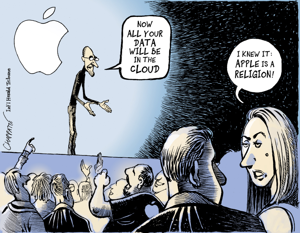  STEVE JOBS ANNOUNCES ICLOUD by Patrick Chappatte