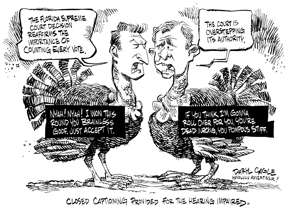  COURT TURKEYS by Daryl Cagle