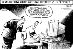 CHINA HACKING by Nate Beeler