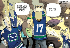 VANCOUVER RIOT  by Cam Cardow