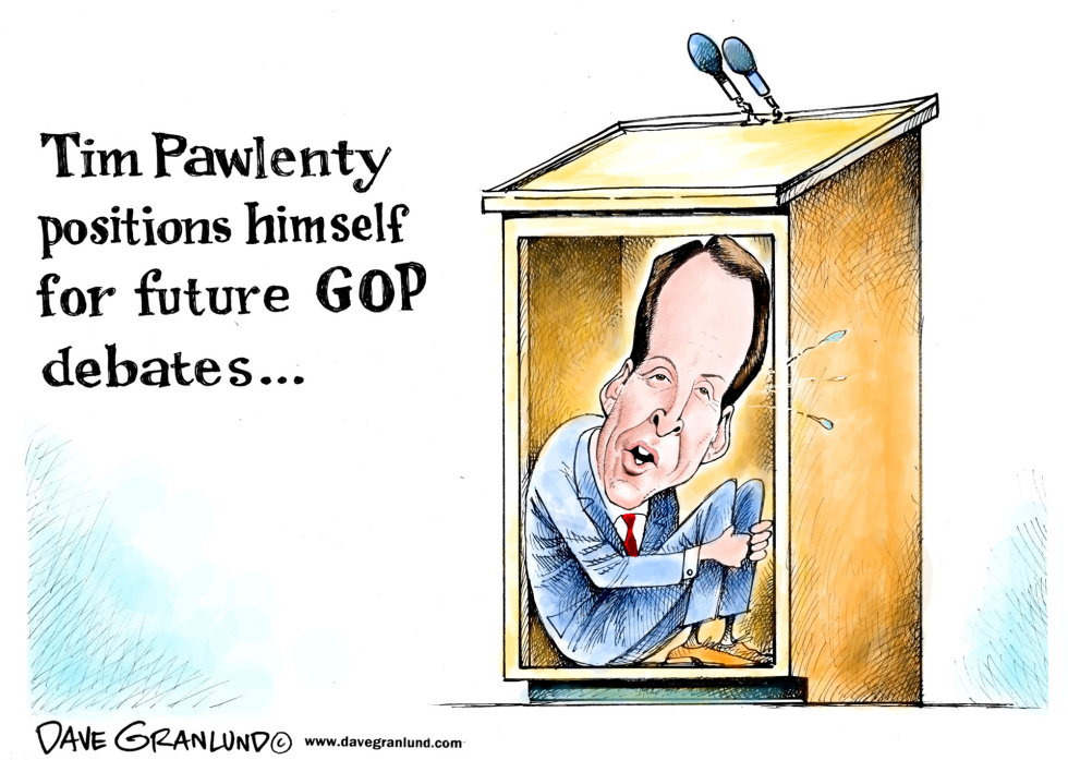  TIM PAWLENTY AND GOP DEBATES by Dave Granlund