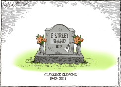 CLARENCE CLEMONS by Bob Englehart