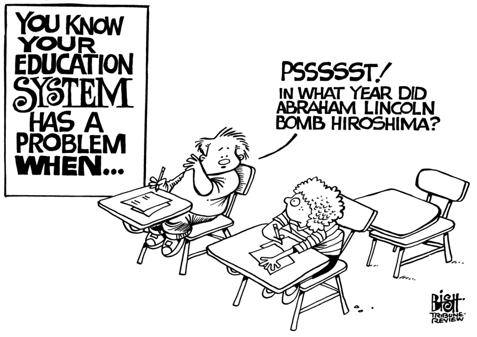 AMERICAN STUDENTS AND HISTORY, B/W