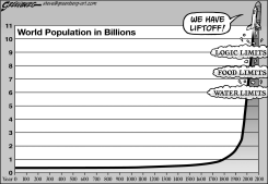 POPULATION ROCKET BW by Steve Greenberg