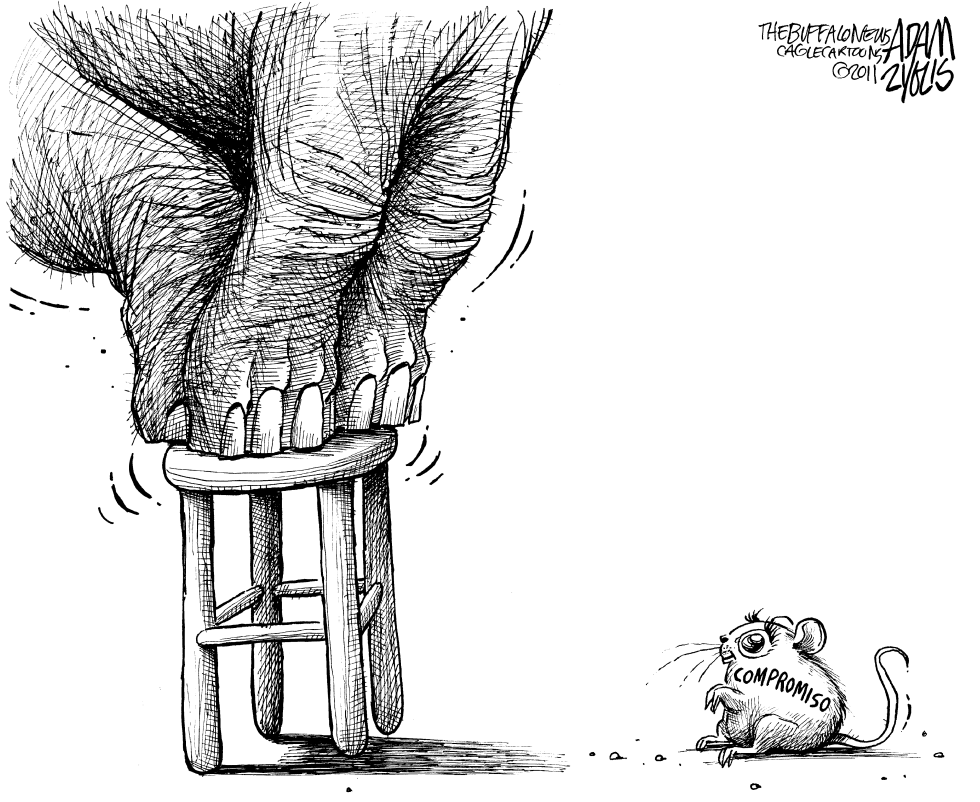 Asustado de un pequeño compromiso