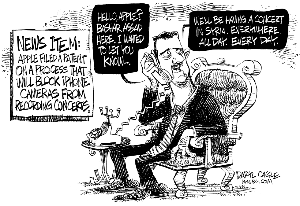  APPLE AND SYRIA by Daryl Cagle