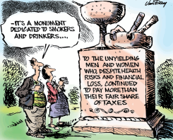 A MONUMENT TO SMOKERS AND DRINKERS -  by Jim Day