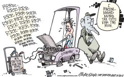 TAX CUTS YEAR TEN  by Mike Keefe