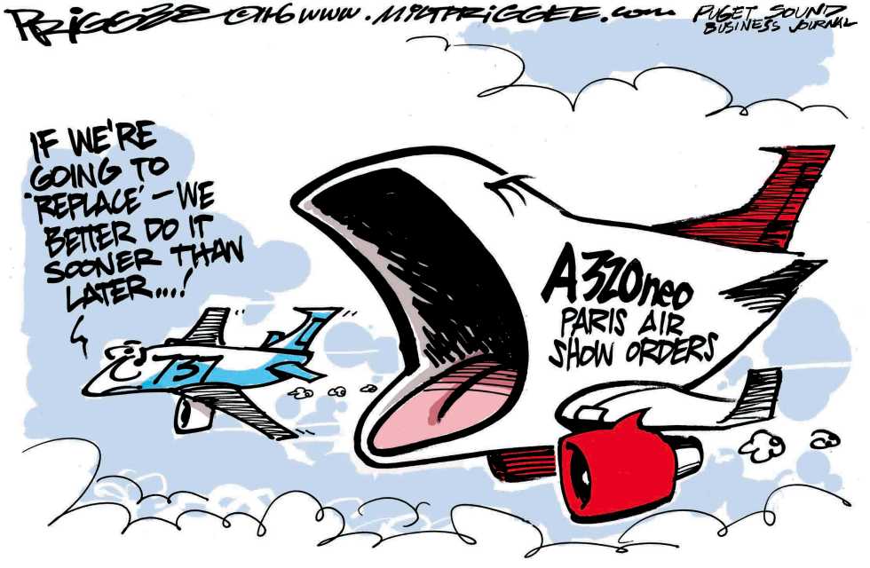  BOEING VS AIRBUS  by Milt Priggee