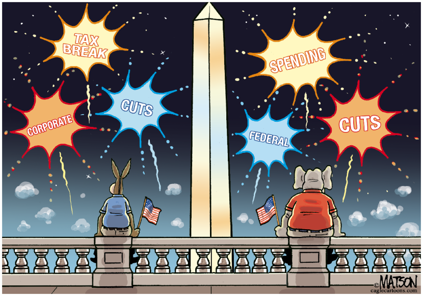 Dueling Fireworks Shows-COLOR
