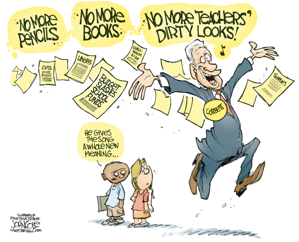 LOCAL PA -- Corbett budget and schools COLOR