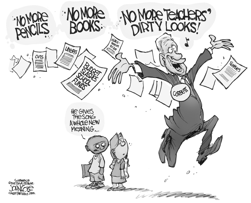 LOCAL PA -- Corbett budget and schools BW