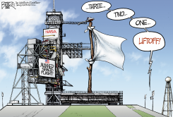 NASA LAUNCH  by Nate Beeler