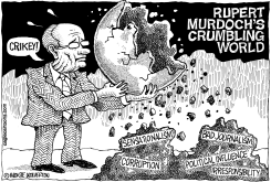 RUPERT MURDOCHS CRUMBLING WORLD by Monte Wolverton