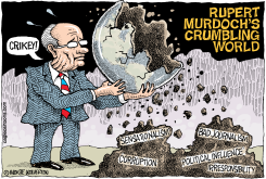 RUPERT MURDOCHS CRUMBLING WORLD by Monte Wolverton