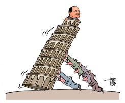 ITALIAN ECONOMY AS PISA-TOWER by Arend Van Dam