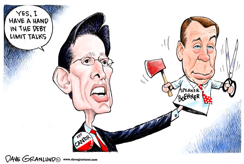 ERIC CANTOR AND DEBT TALKS by Dave Granlund