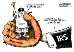 FAN WHO CAUGHT JETERS 3000TH HIT  by Jimmy Margulies