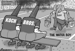 GOP WATER BOY BW by Steve Greenberg