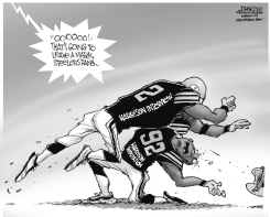 JAMES HARRISON DIRTY HIT BW by John Cole