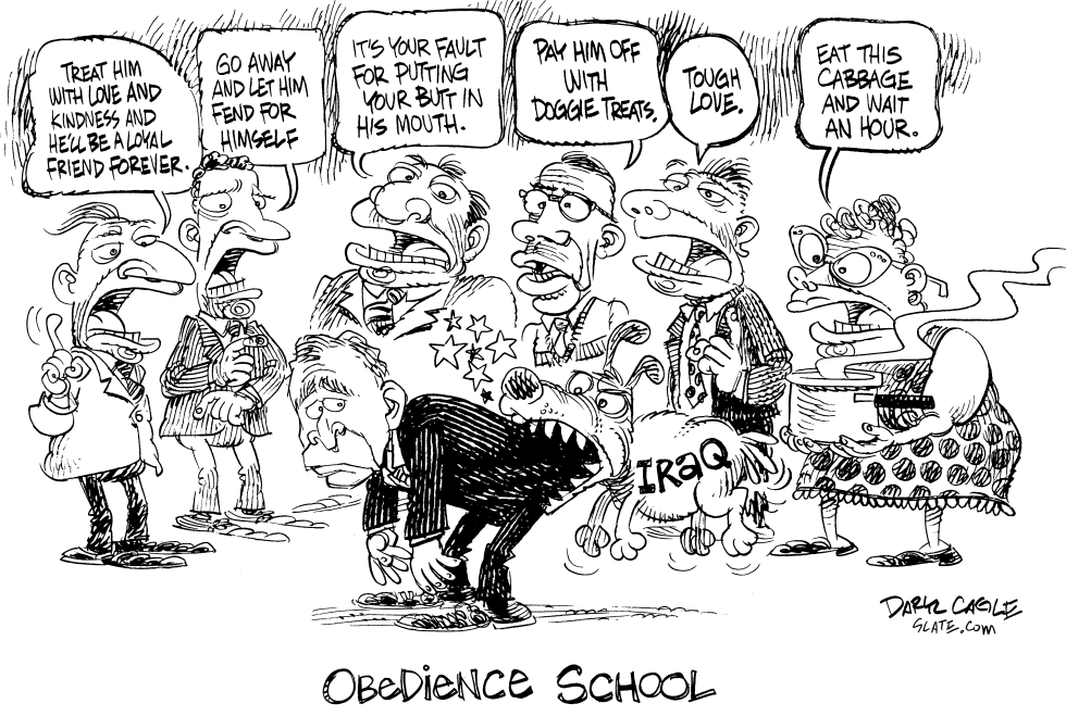  OBEDIENCE SCHOOL ADVICE by Daryl Cagle