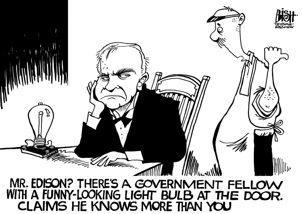 THOMAS EDISON AND THE GOVERNMENT, B/W
