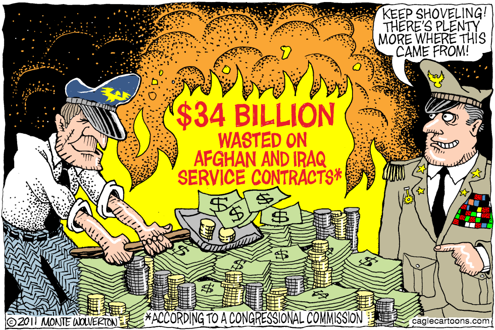 War contractor waste COLOR