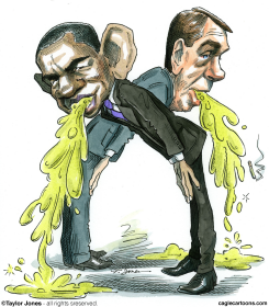 OBAMA AND BOEHNER - WAR OF WORDS -  by Taylor Jones