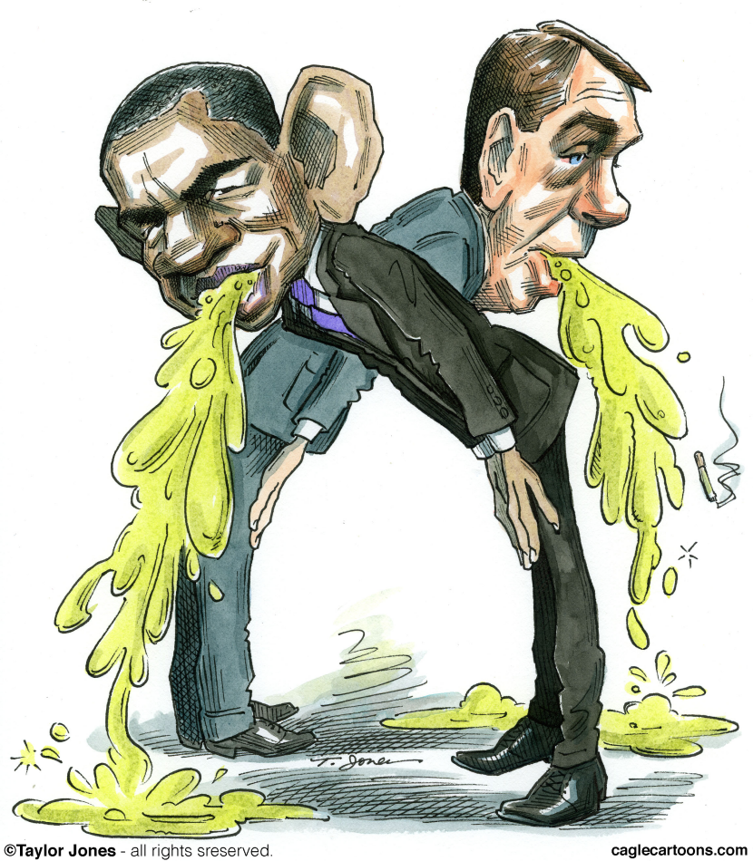 Obama and Boehner - War of Words - COLOR