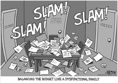BALANCING THE BUDGET LIKE A DYSFUNCTIONAL FAMILY  by R.J. Matson