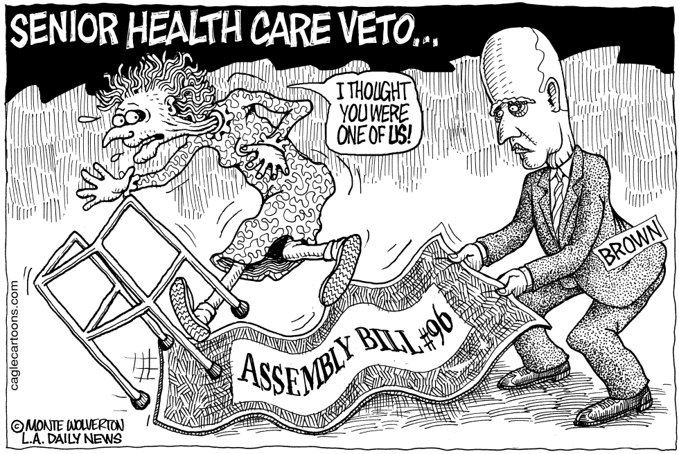 LOCAL-CA Brown Vetos Senior Health Care