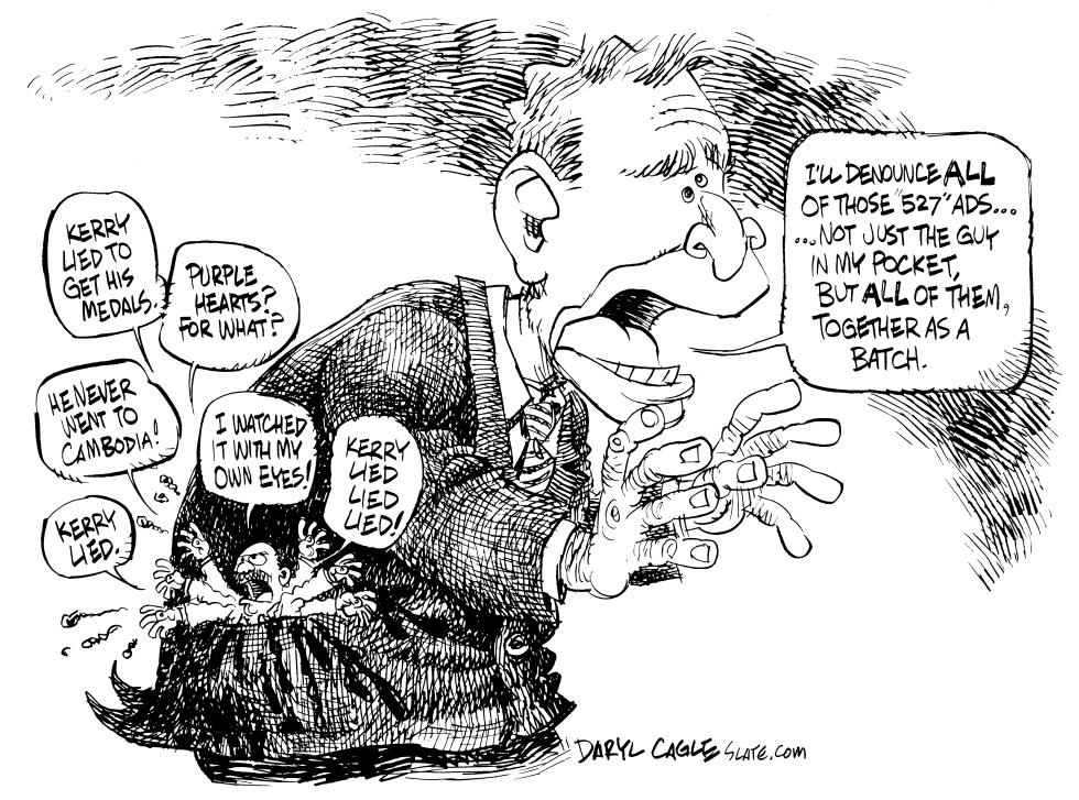  527 ADS IN HIS POCKET by Daryl Cagle