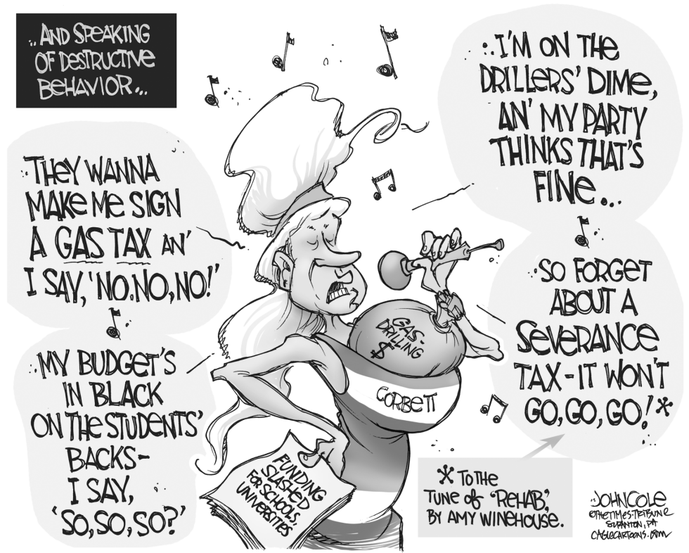 LOCAL PA -- Corbett doesnt want a Gas Tax BW