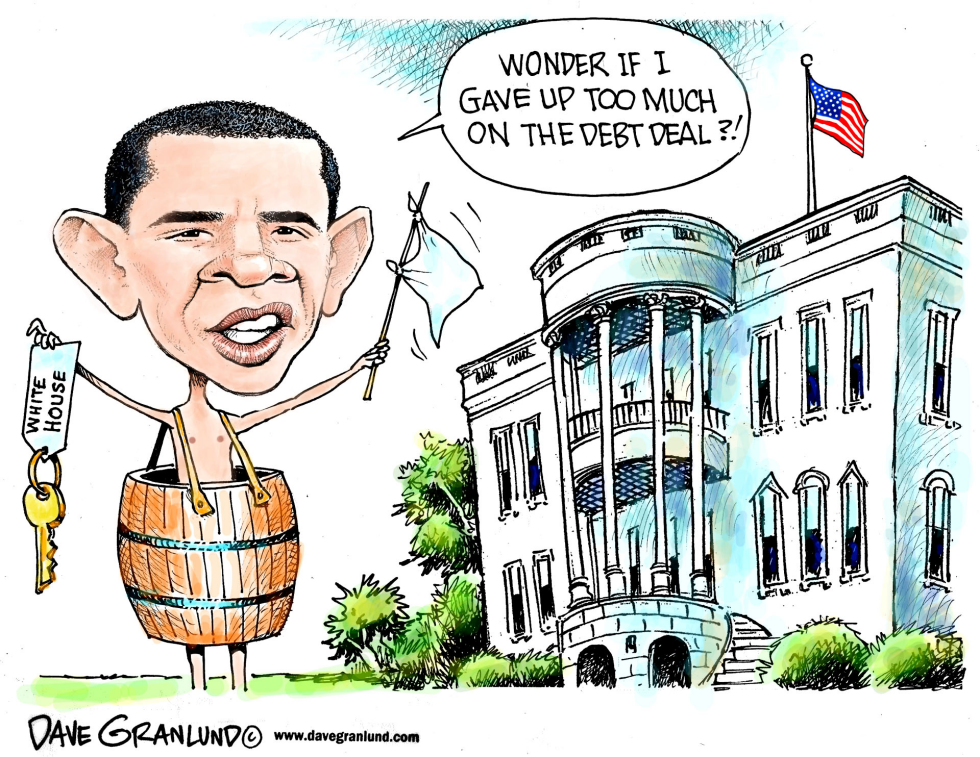  OBAMA DEBT DEAL SURRENDER by Dave Granlund