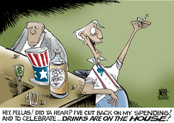CELEBRATING SPENDING CUTS,  by Randy Bish