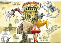 TRAVESTY OF A SHAM OF A MOCKERY by Pat Bagley