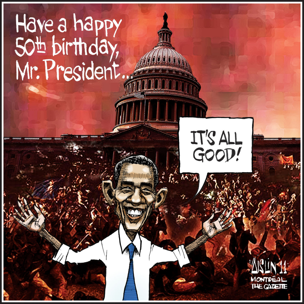 Obama turns 50