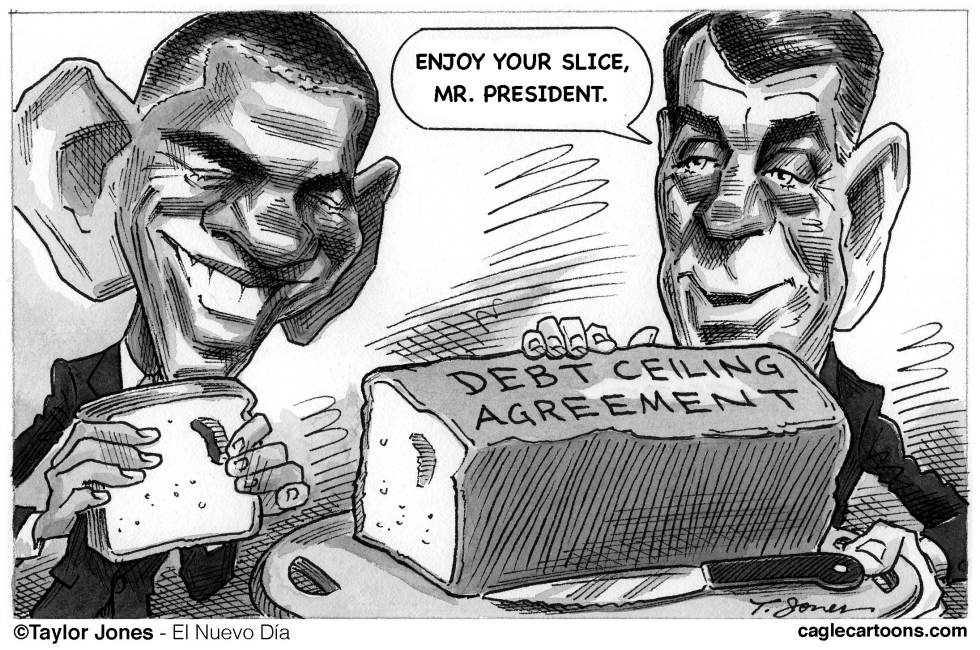  OBAMA AND BOEHNER AND A LOAF by Taylor Jones