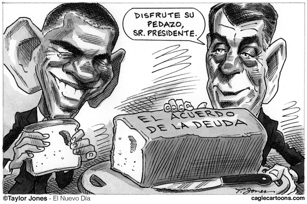 Obama y Boehner y una hogaza de pan