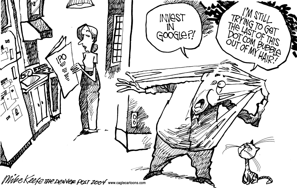  GOOGLE IPO by Mike Keefe