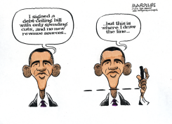 OBAMA DEBT CEILING by Jimmy Margulies