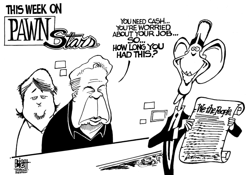 PAWNING THE CONSTITUTION, B/W