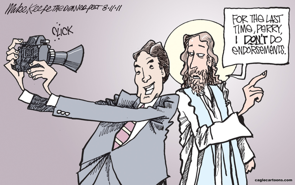 Rick Perry and Jesus COLOR